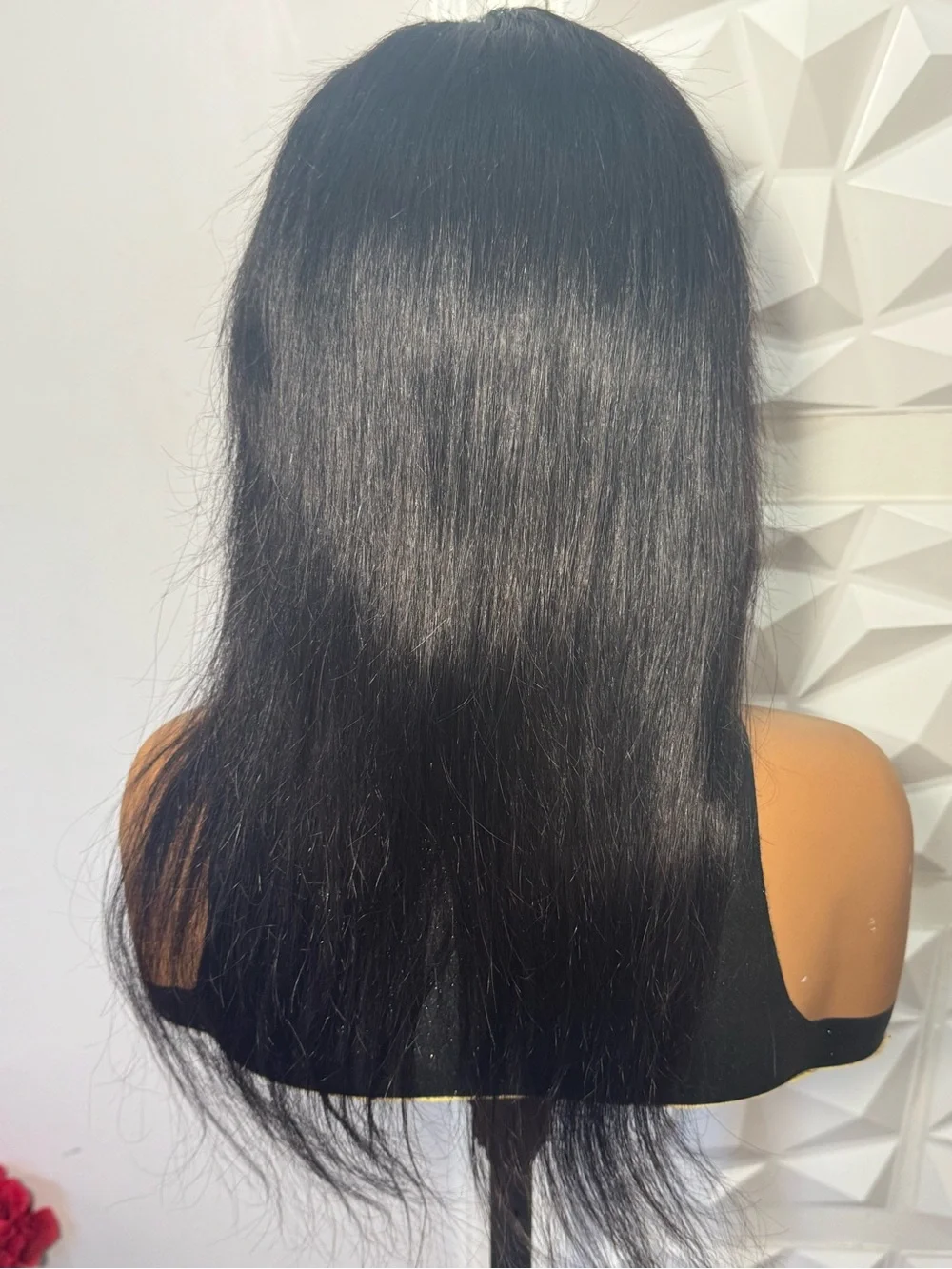 18 Inch 100% Human Hair 4x4 Closure Wig Glueless Natural Black Lace Wig